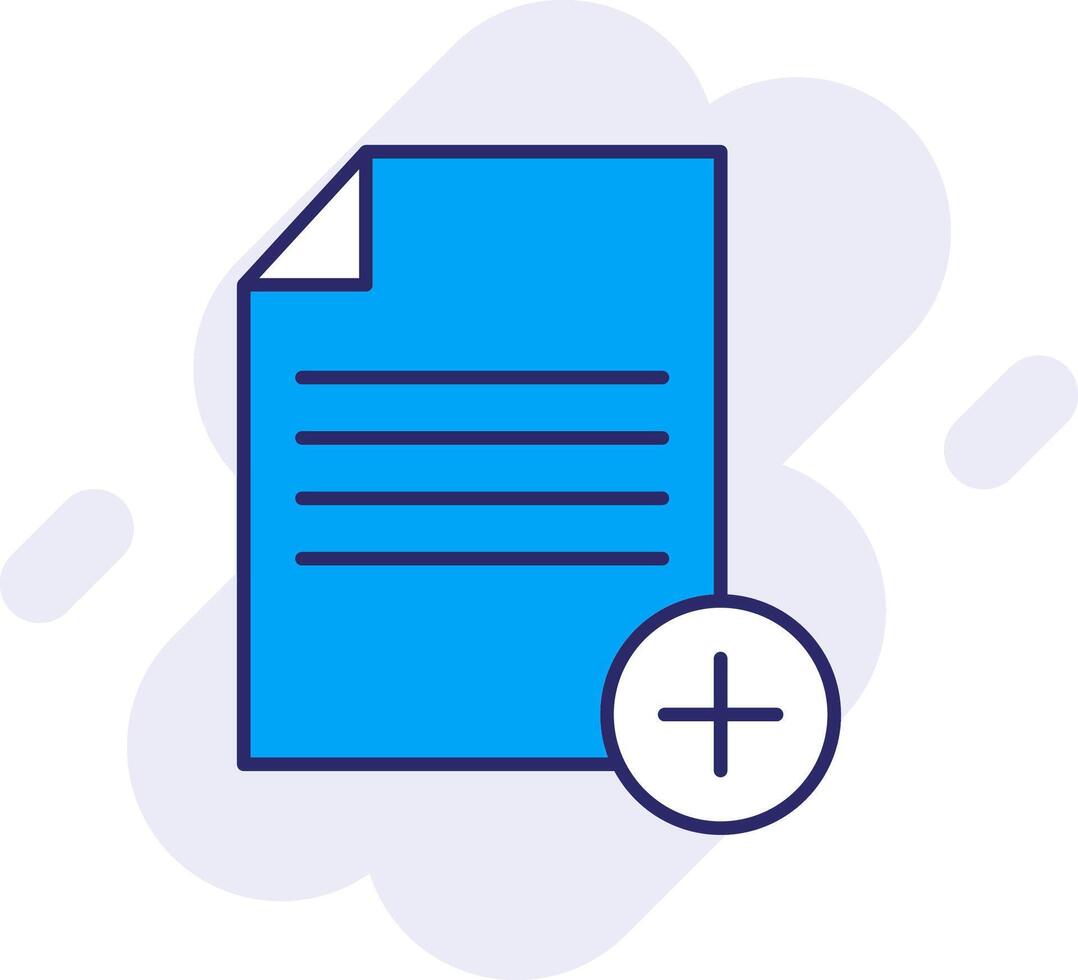 Add,File Line Filled Backgroud Icon vector