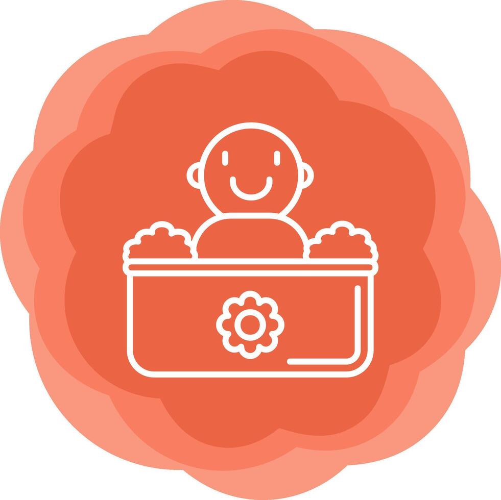 Baby Bath Vecto Icon vector