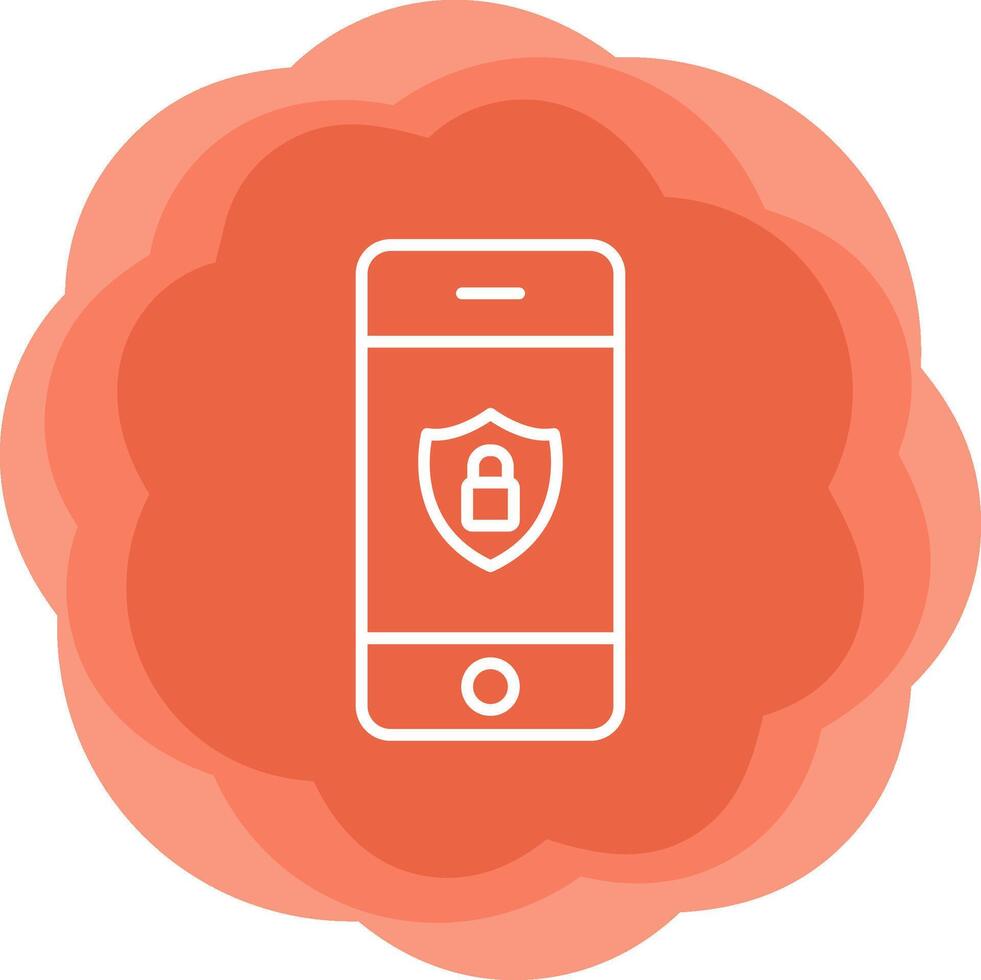 Mobile Security Vecto Icon vector