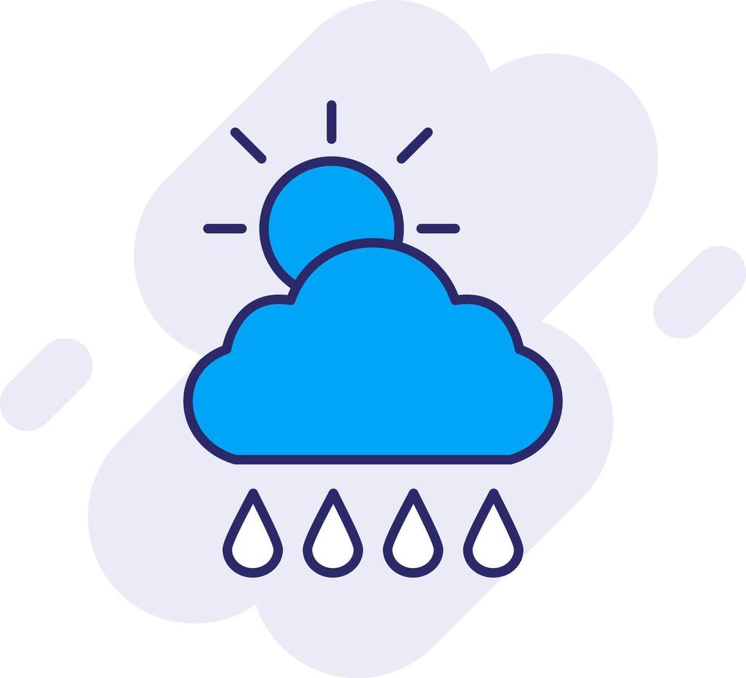 Morning,Rain Line Filled Backgroud Icon vector