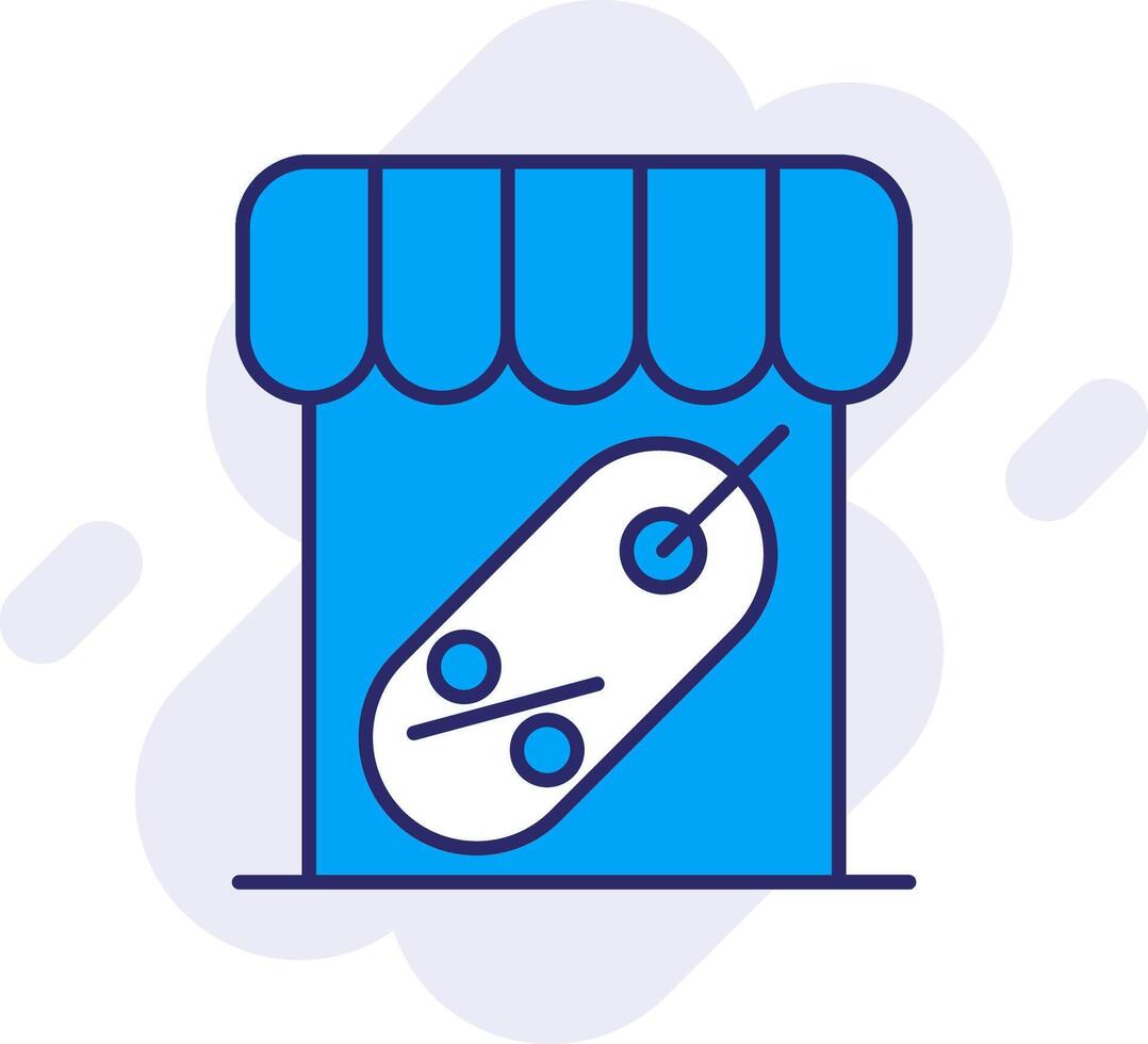 Marketplace Line Filled Backgroud Icon vector