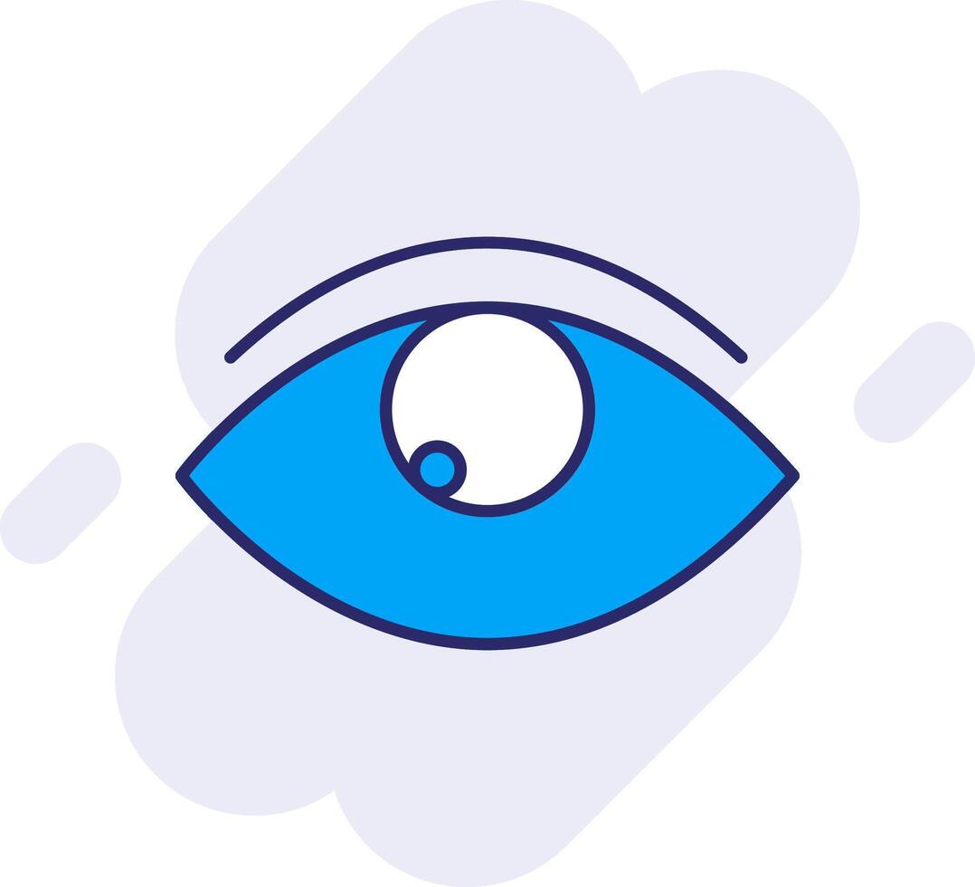 Eye Line Filled Backgroud Icon vector