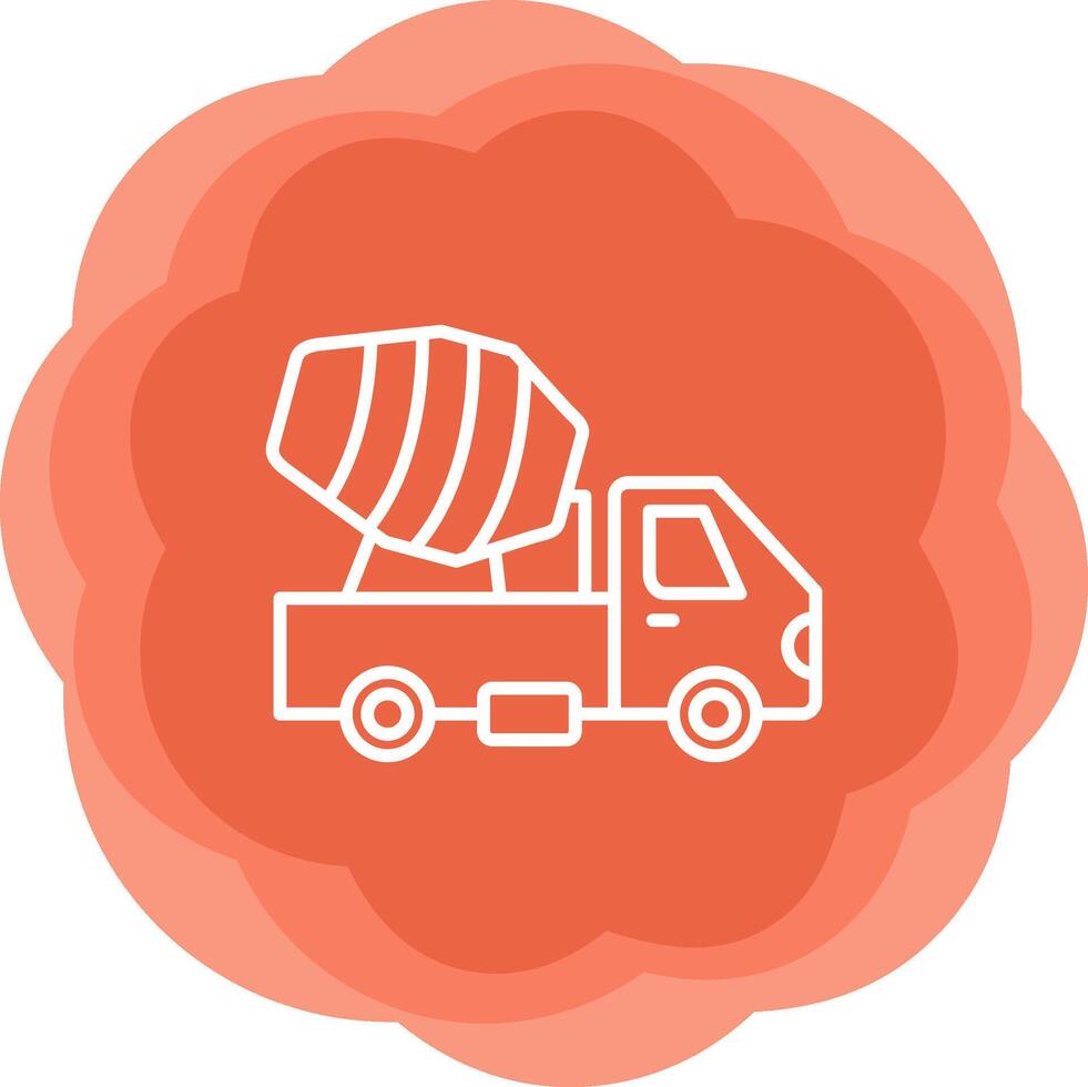 Cement Truck Vecto Icon vector