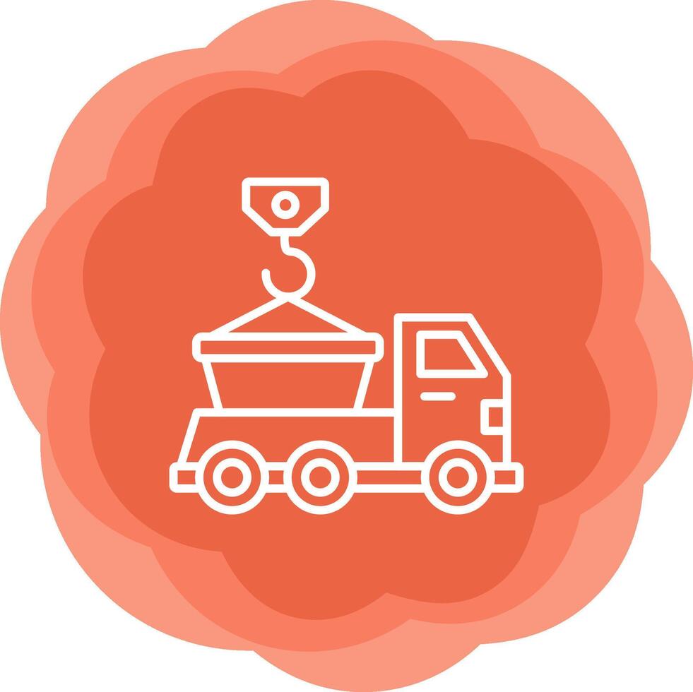 Skip Truck Vecto Icon vector