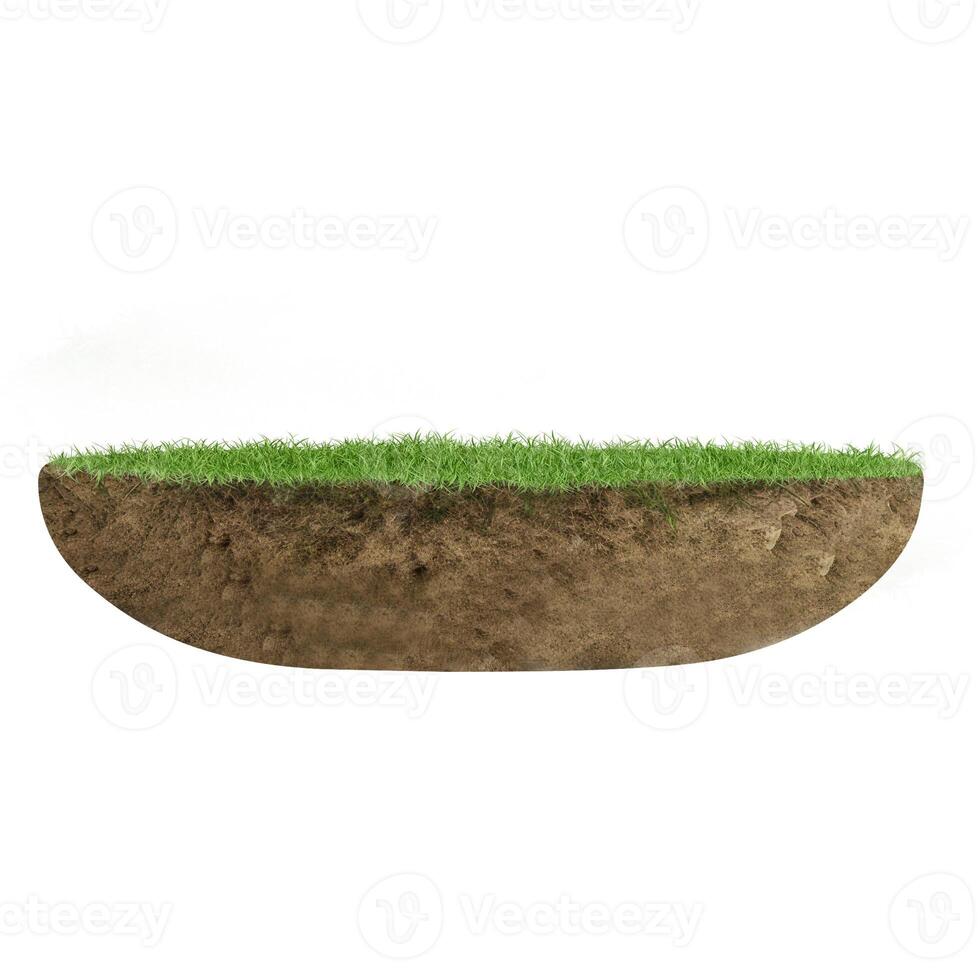 Circular Terrain Featuring Realistic Grass and Soil photo