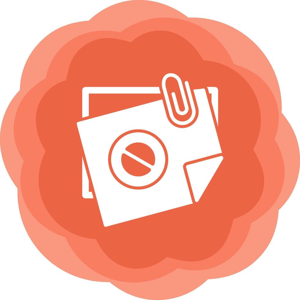 Sticky Notes Ban Vecto Icon vector