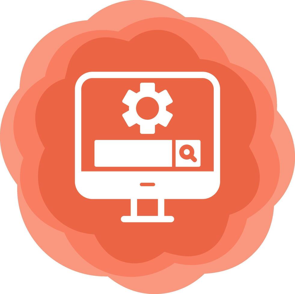 Computer Search Engine Vecto Icon vector