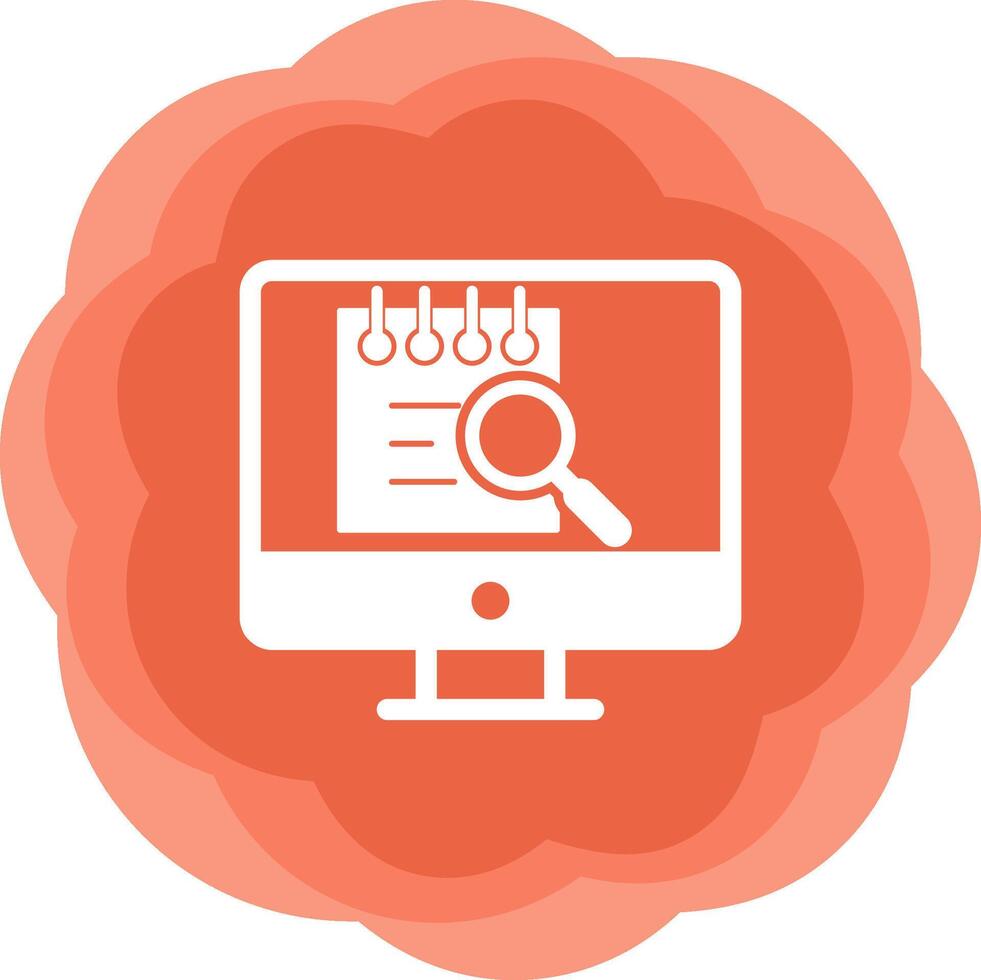 File Search Computer Vecto Icon vector