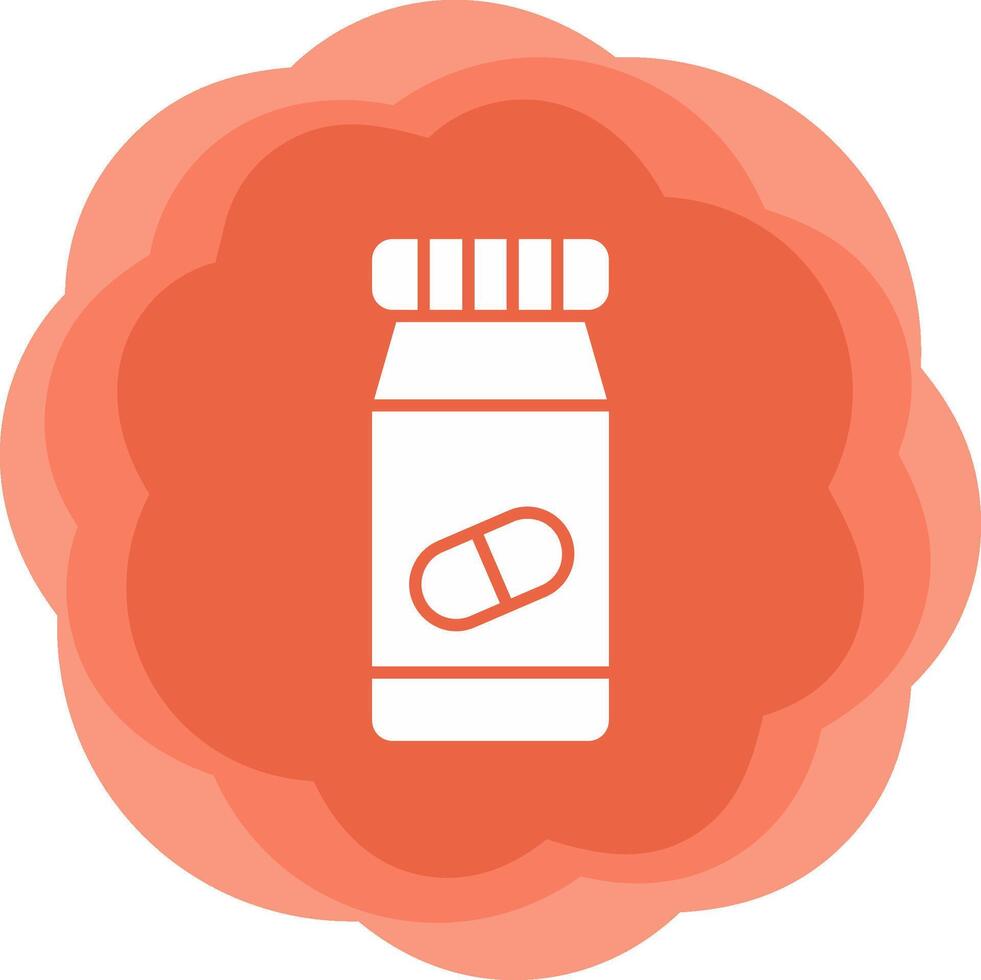 Pills Bottle Vecto Icon vector