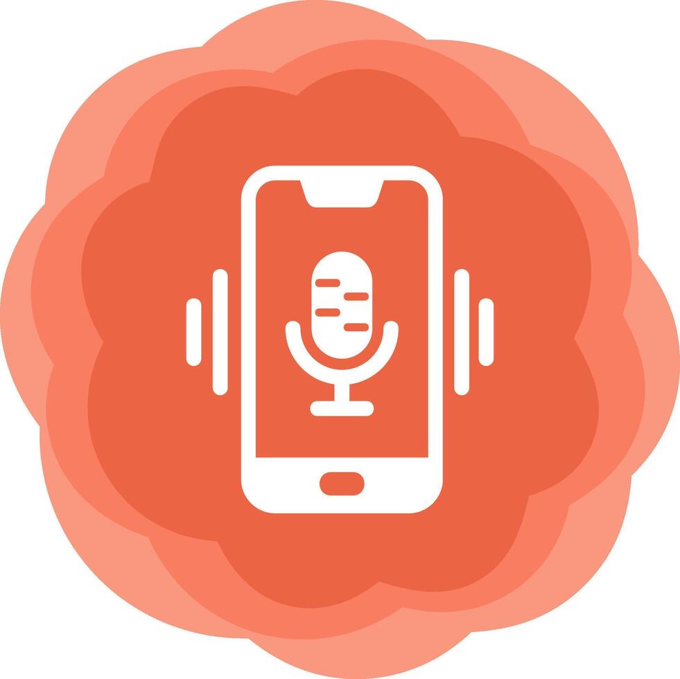 Mobile Voice Assistant Vecto Icon vector