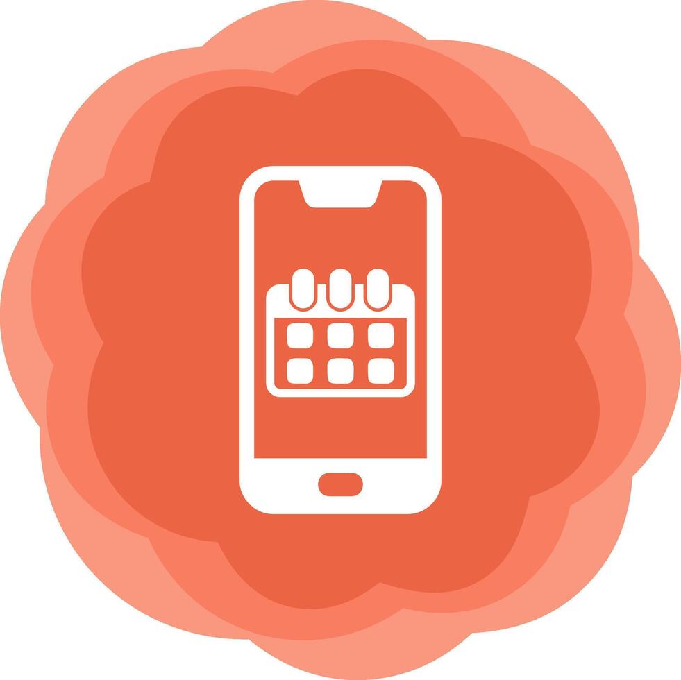 Smartphone Calendar Vecto Icon vector