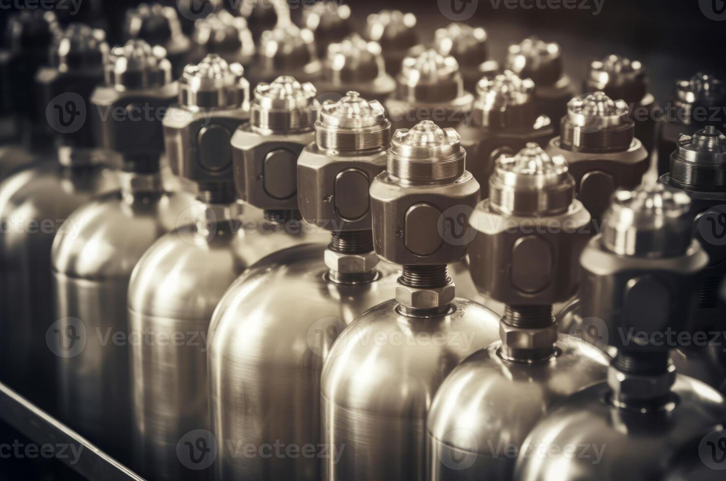 AI generated Production valve bottle. Generate AI photo