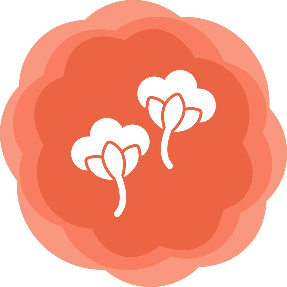 Cotton Flowers Vecto Icon vector