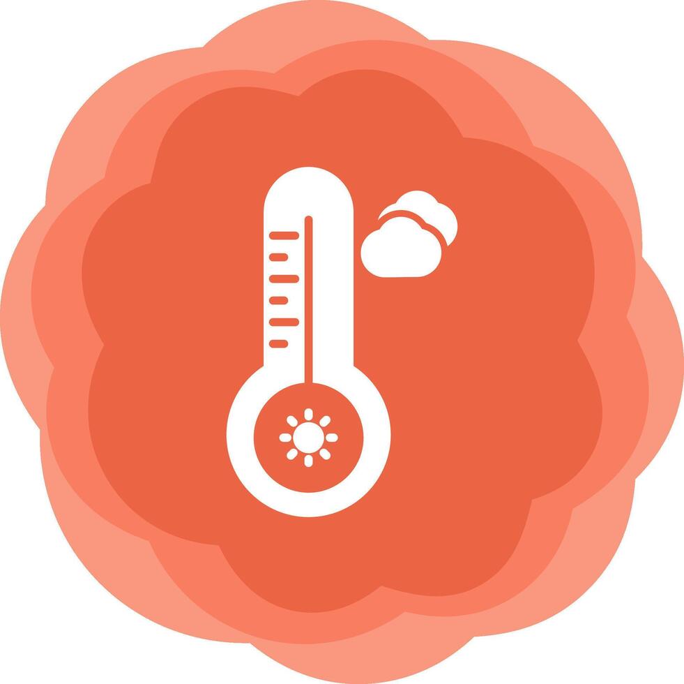 temperatura caliente vecto icono vector