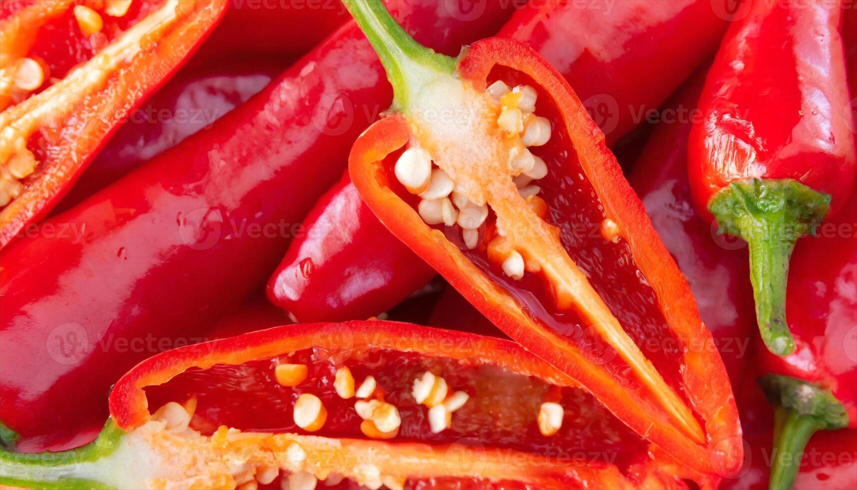 AI generated hot spicy organic peppers photo