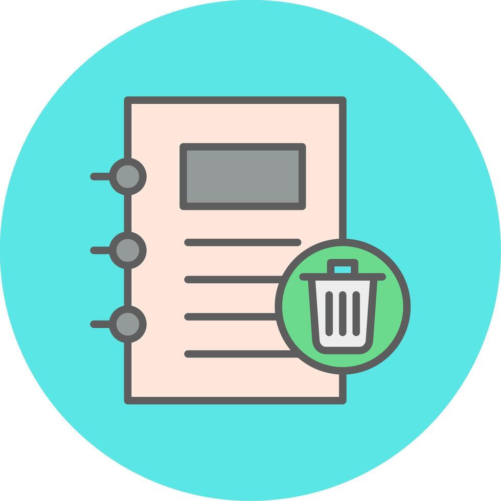 Notes Delete Vecto Icon vector