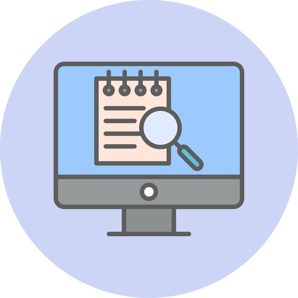 File Search Computer Vecto Icon vector