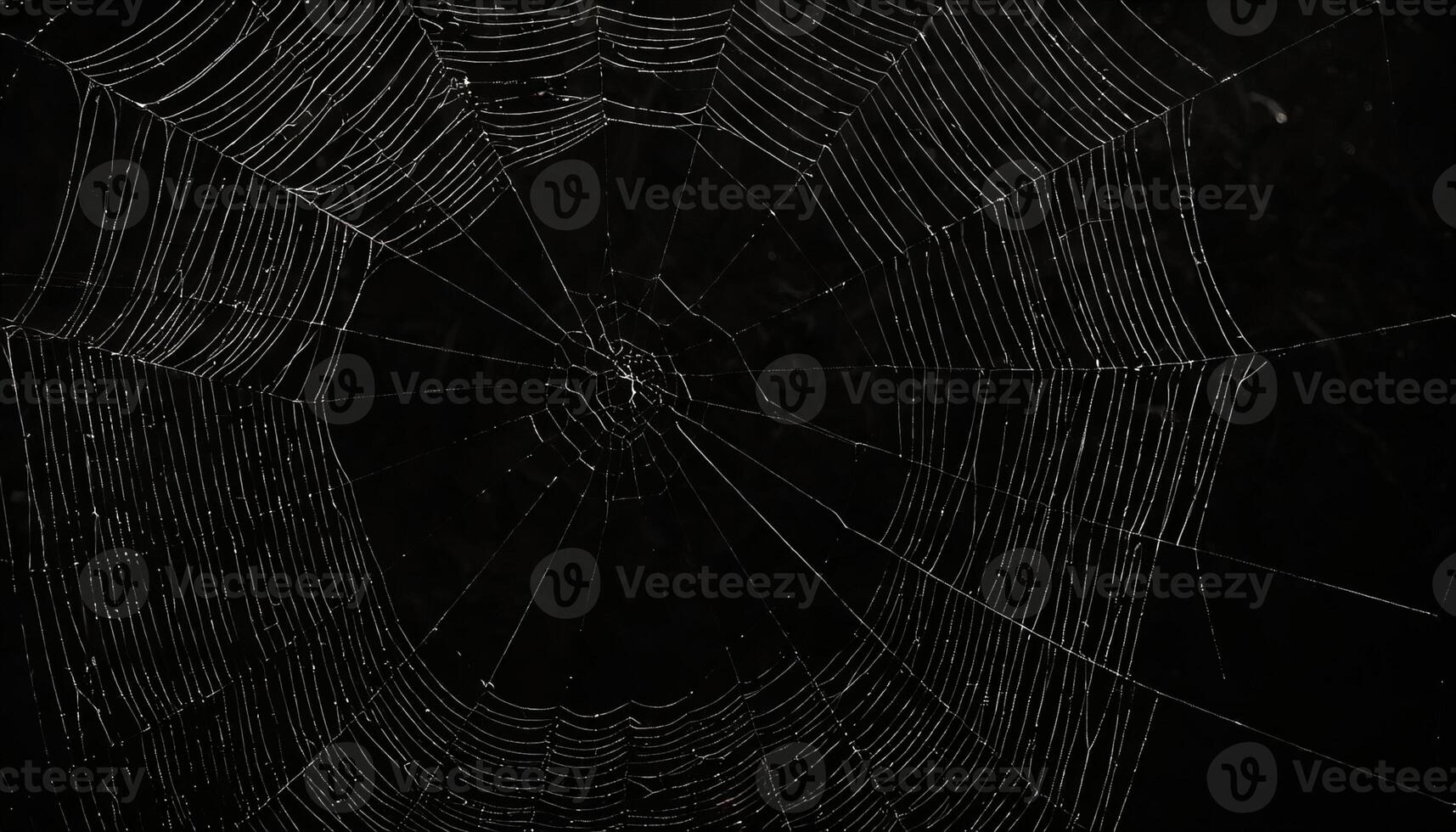 AI generated a black and white photo of a spider web