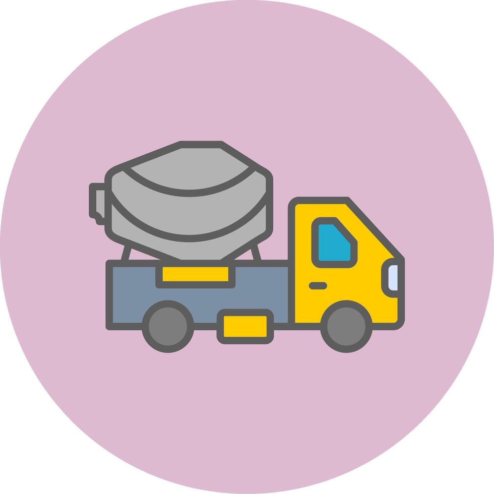 Cement Truck Vecto Icon vector