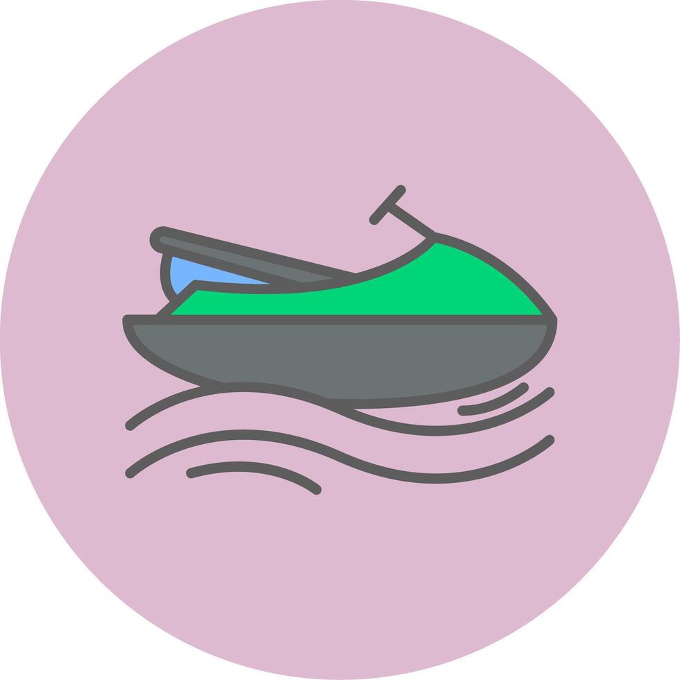 Jetski Vecto Icon vector