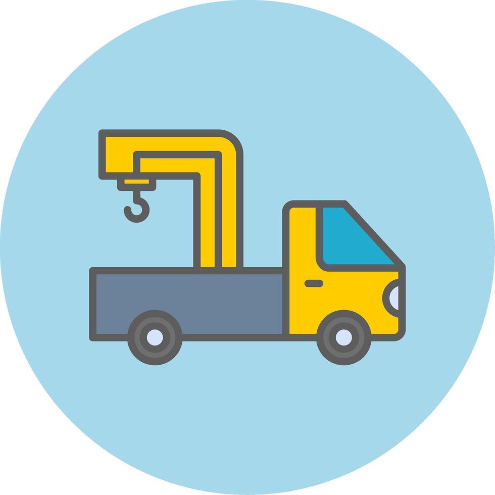 Crane Truck Vecto Icon vector