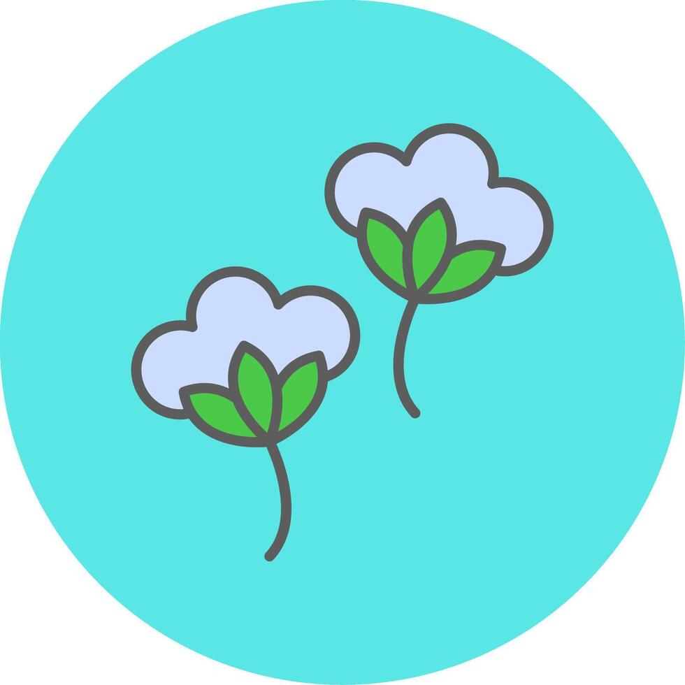 algodón flores vecto icono vector