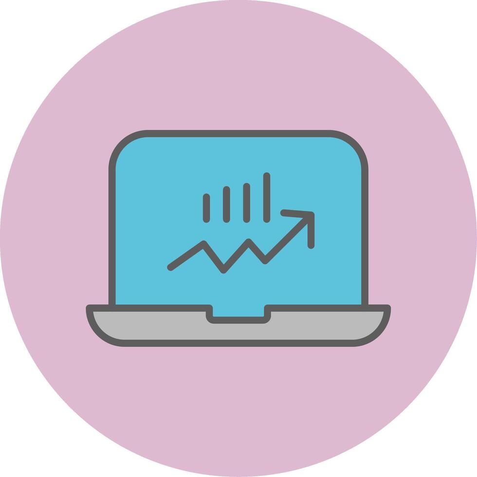 Stocks Monitoring Vecto Icon vector