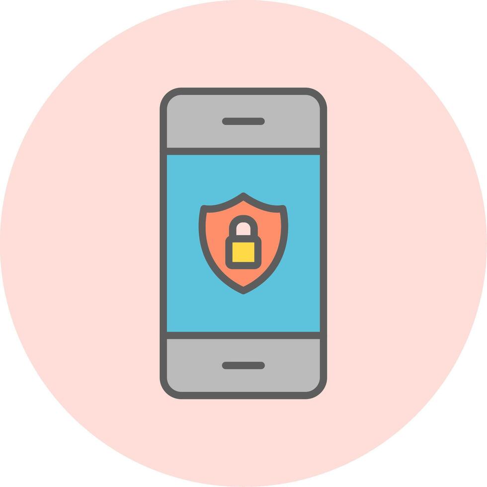 Mobile Security Vecto Icon vector