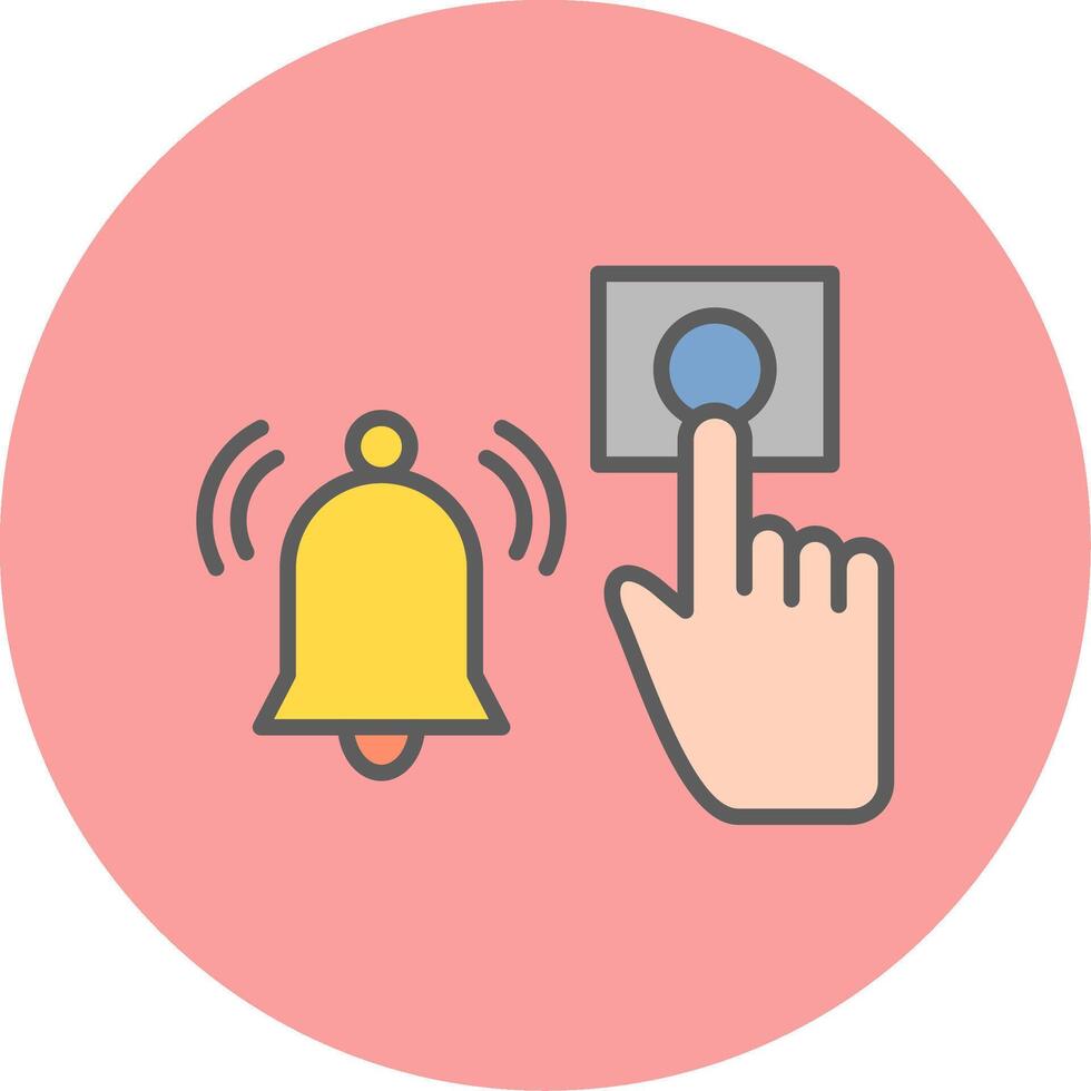 Emergency Alarm Button Vecto Icon vector