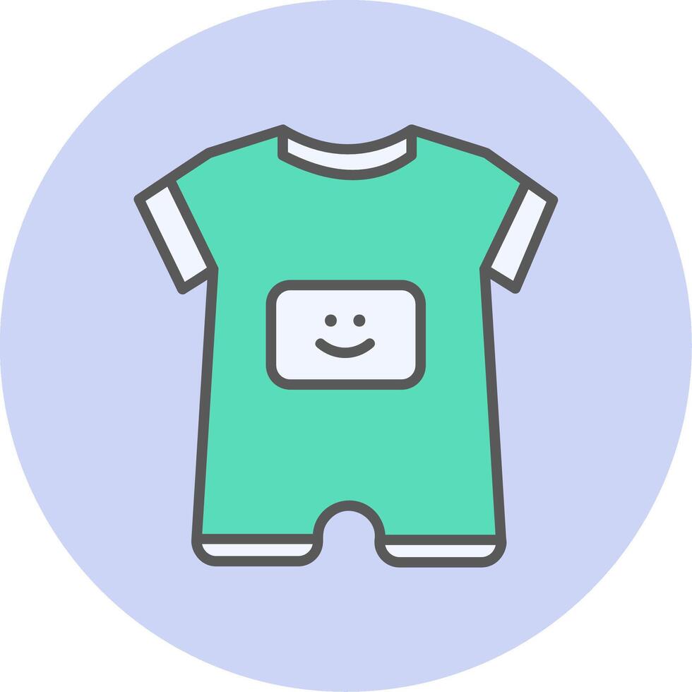 Baby Boy Outfit Vecto Icon vector