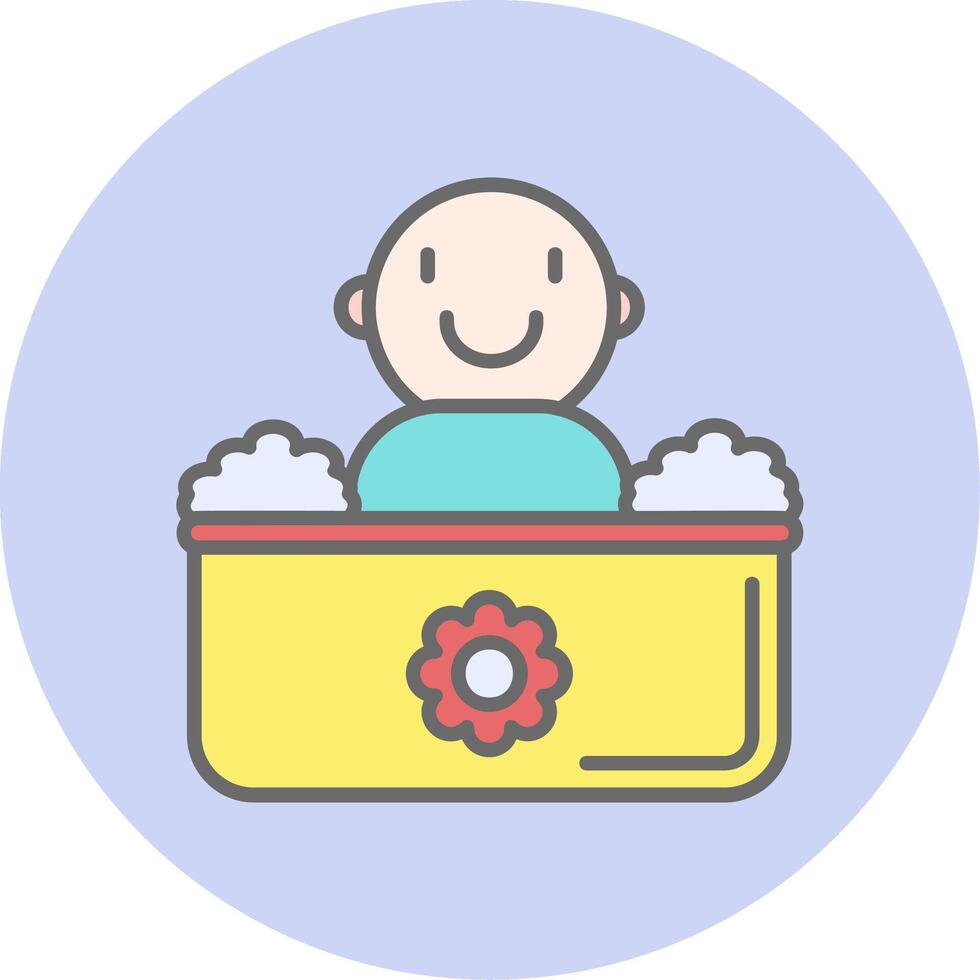 Baby Bath Vecto Icon vector