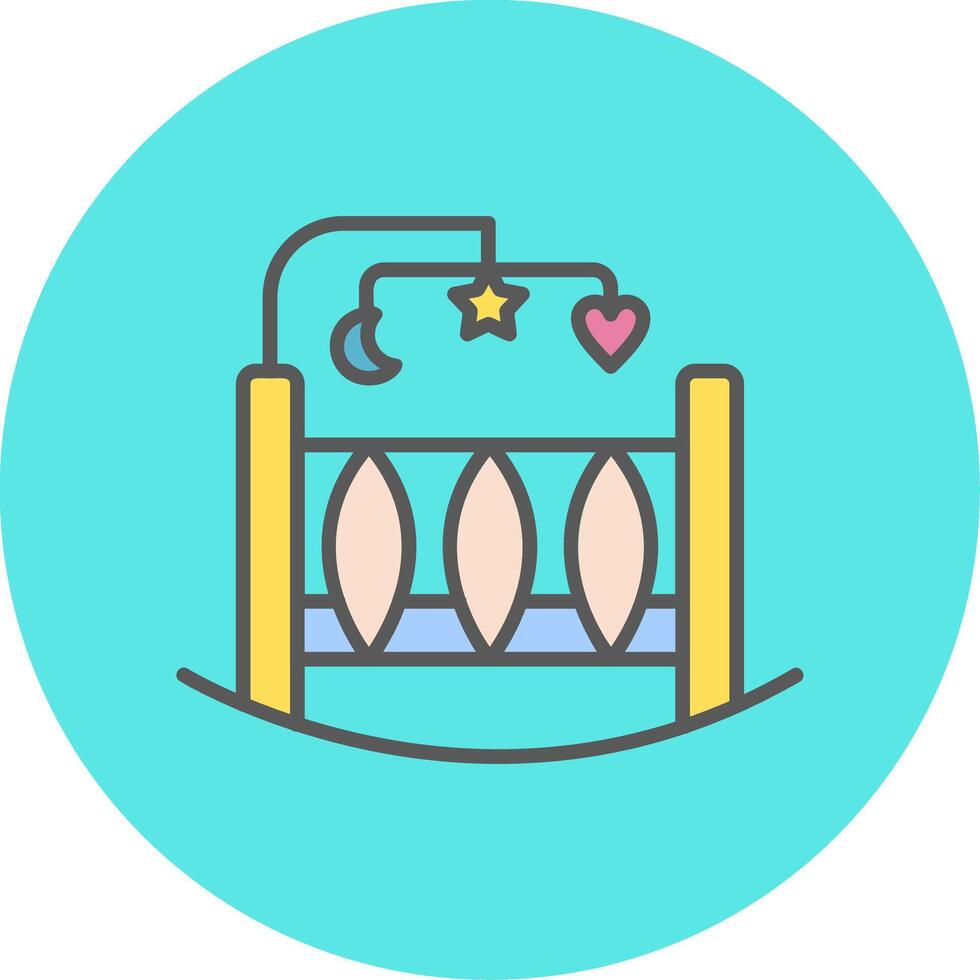 Crib Vecto Icon vector