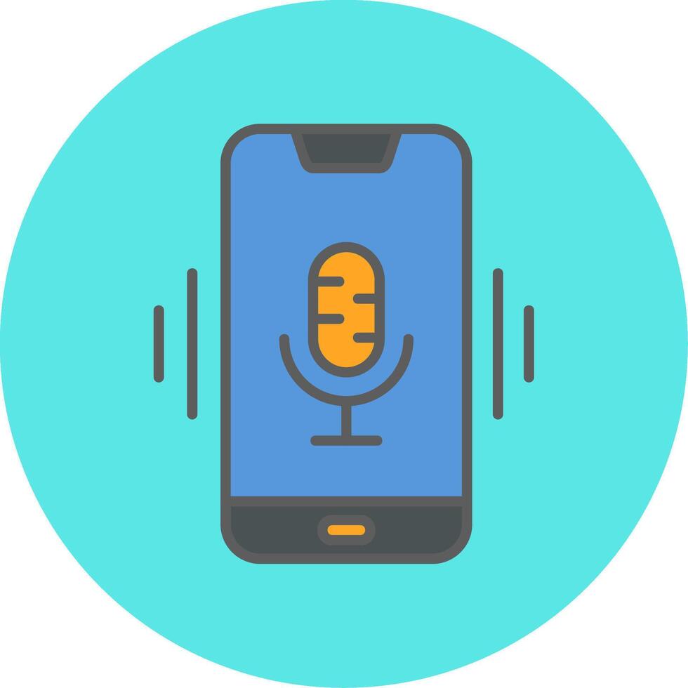 Mobile Voice Assistant Vecto Icon vector