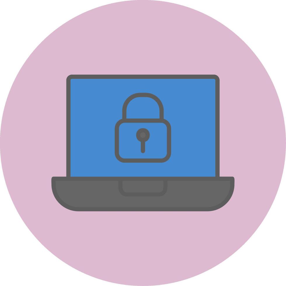 Laptop Lock Vecto Icon vector