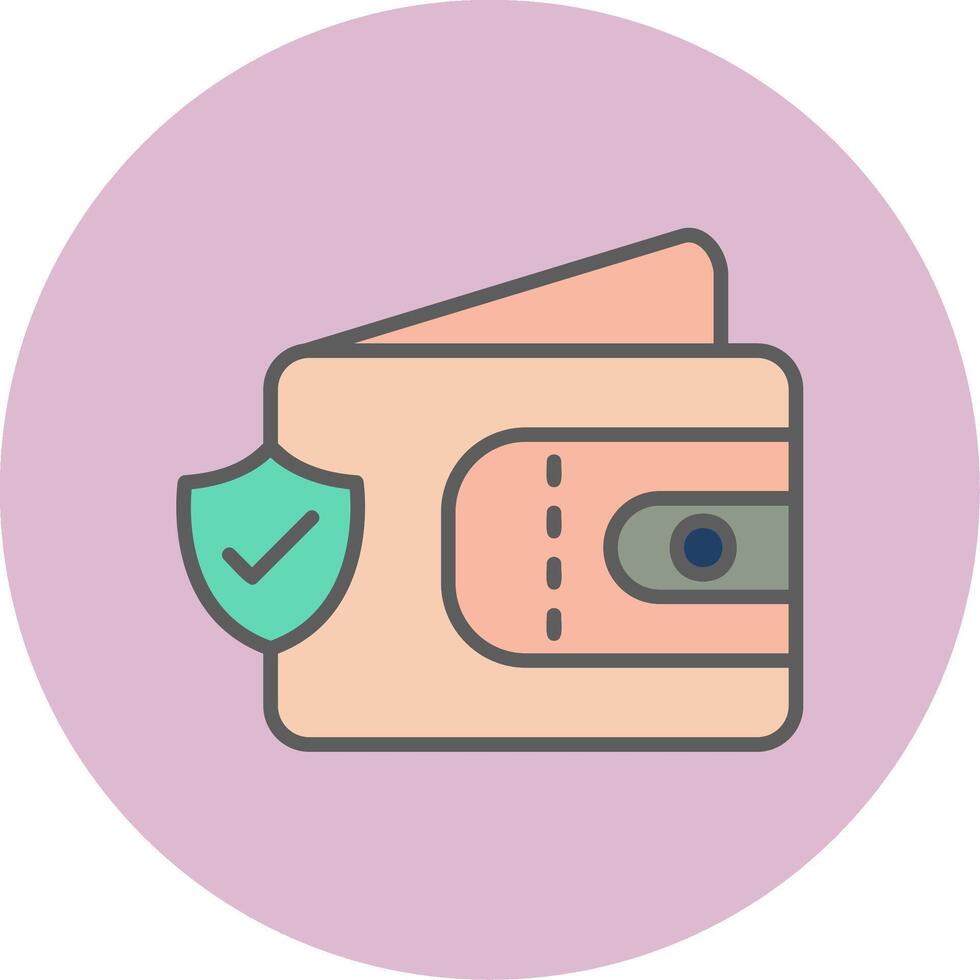 Wallet Secure Vecto Icon vector