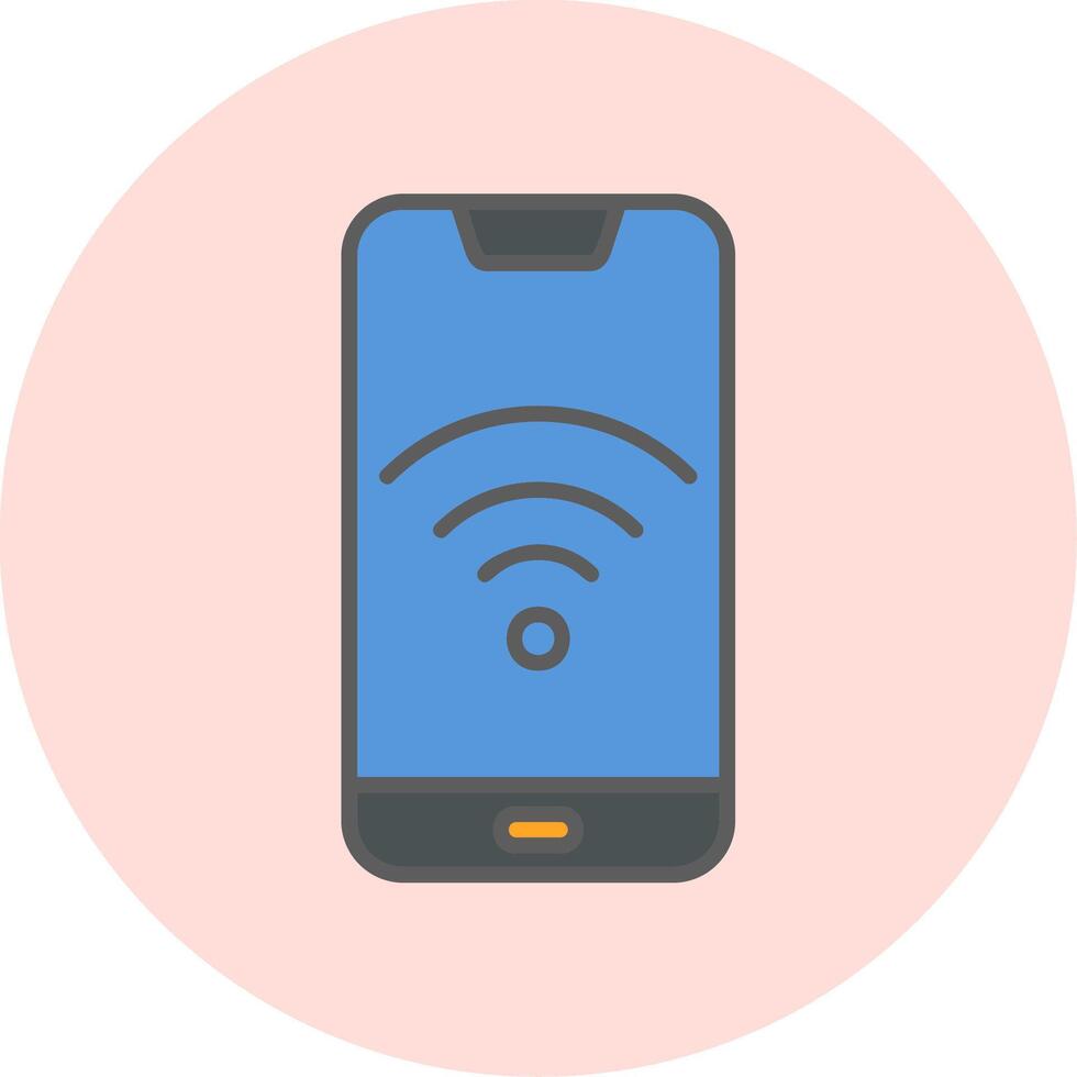 teléfono inteligente Wifi vecto icono vector