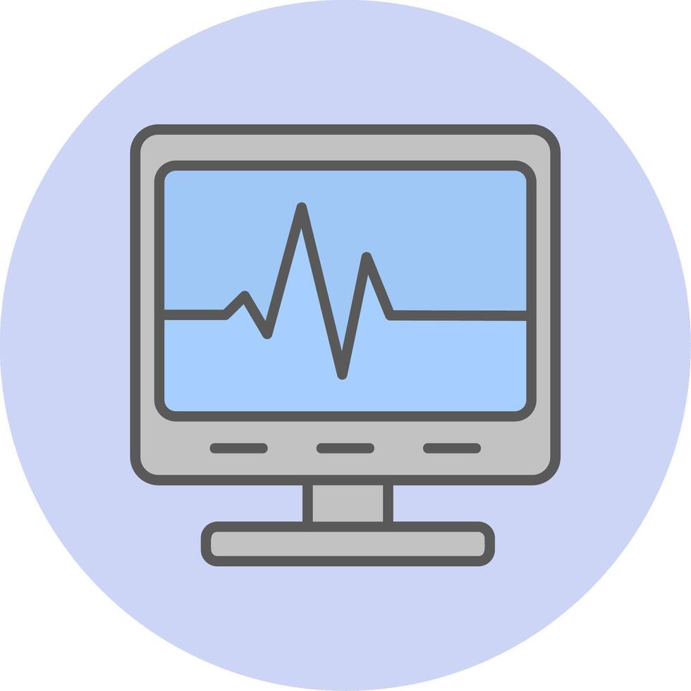 Ecg Reading Vecto Icon vector