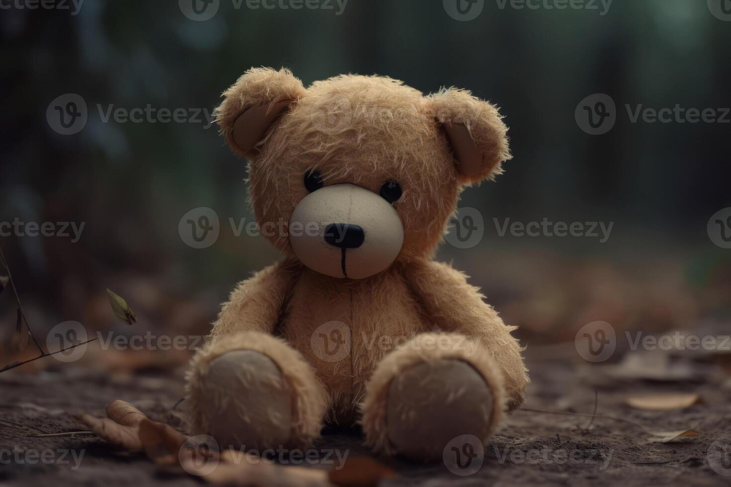 AI generated Teddy bear plushie. Generate AI photo
