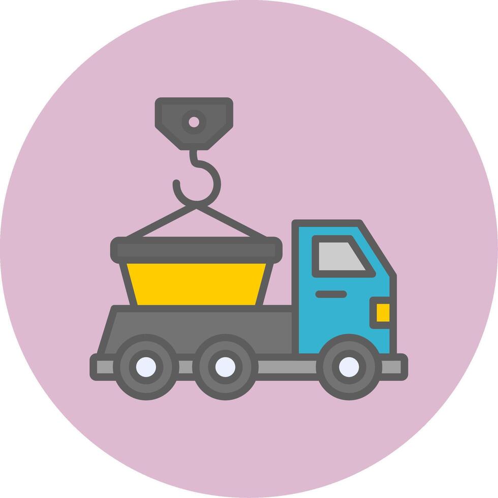 Skip Truck Vecto Icon vector