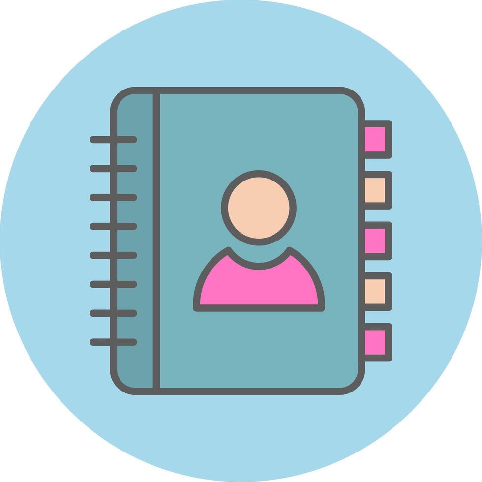 Contact Book Vecto Icon vector