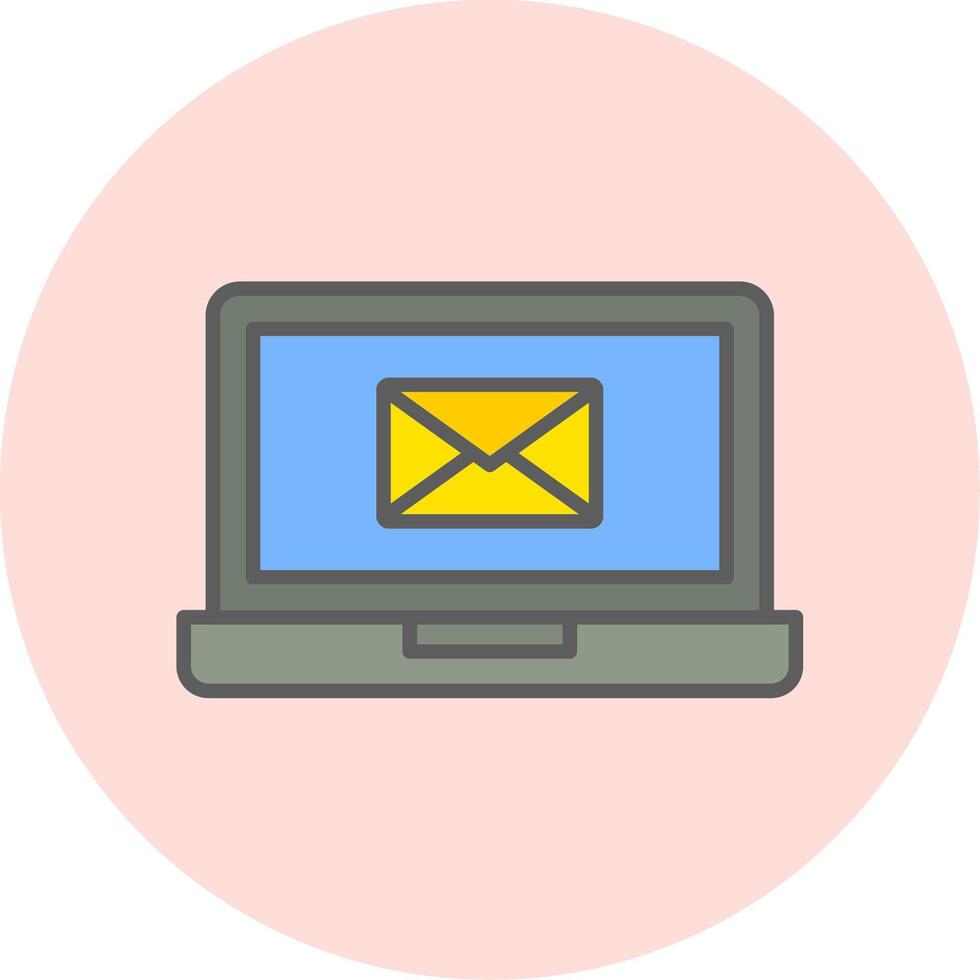 correo electrónico ordenador portátil vecto icono vector