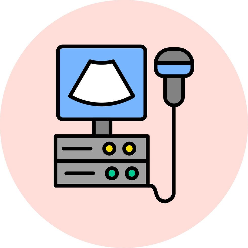 Ultrasound Machine Vecto Icon vector