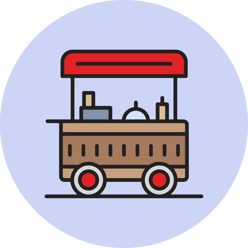 Food Cart Vecto Icon vector