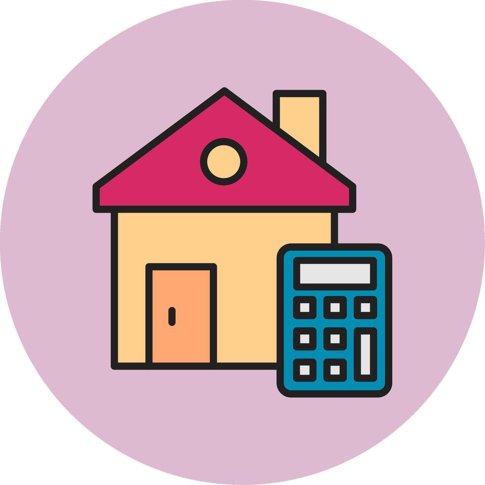 House Cost Calculator Vecto Icon vector