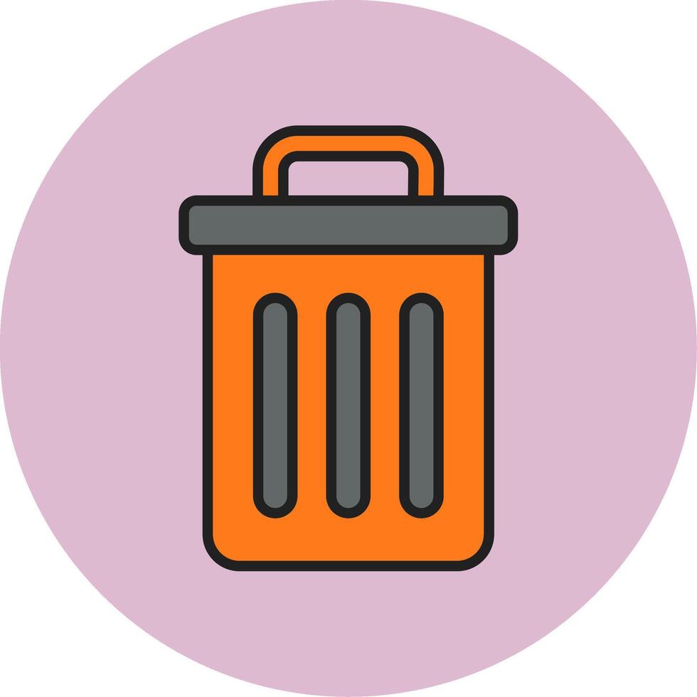 Trash Bin Vecto Icon vector