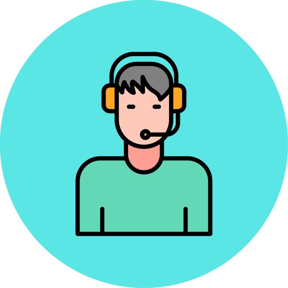 Customer Service Agent Vecto Icon vector