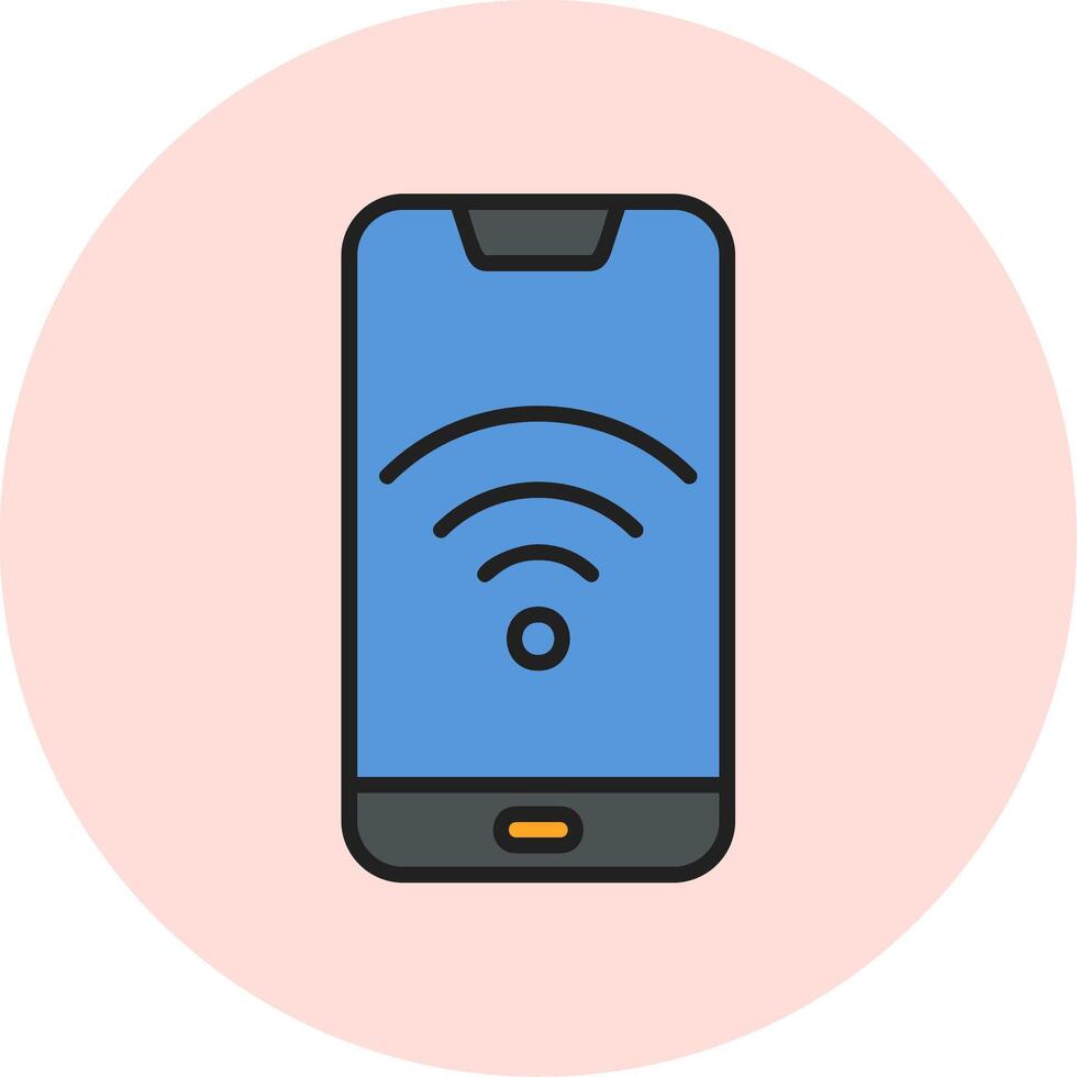 teléfono inteligente Wifi vecto icono vector