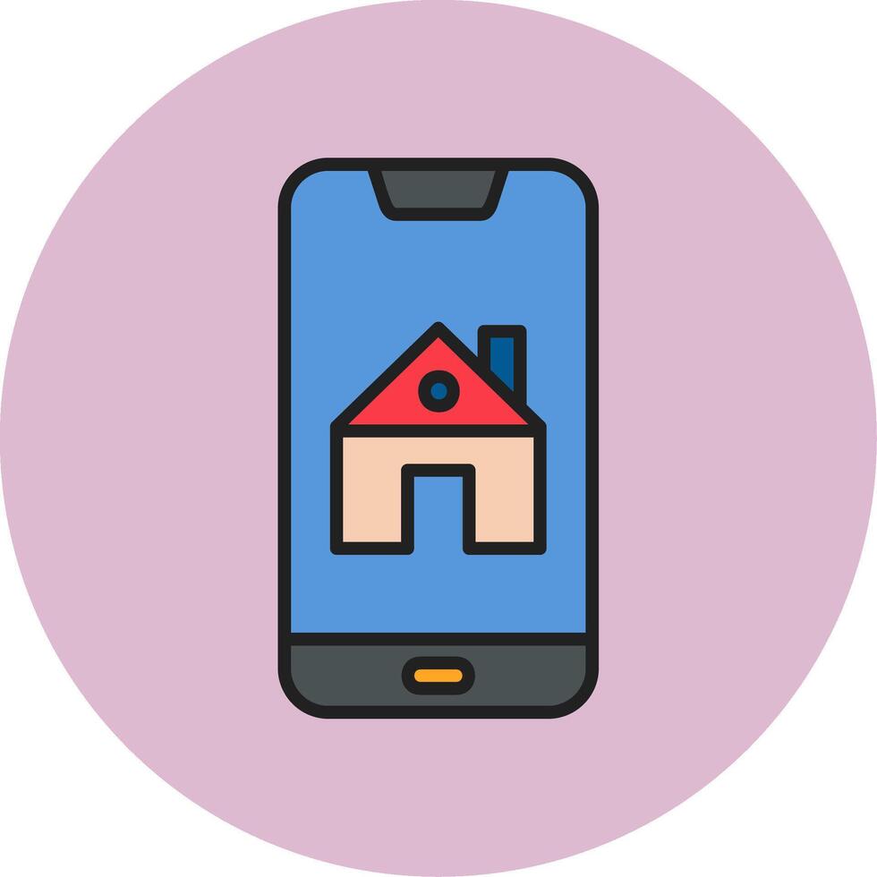 Smartphone House Control Vecto Icon vector