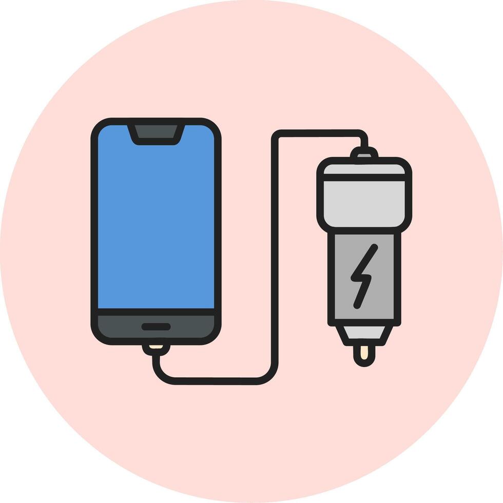 Car phone charging Vecto Icon vector