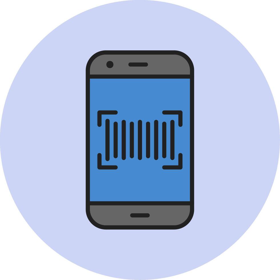 Phone Scanning Vecto Icon vector